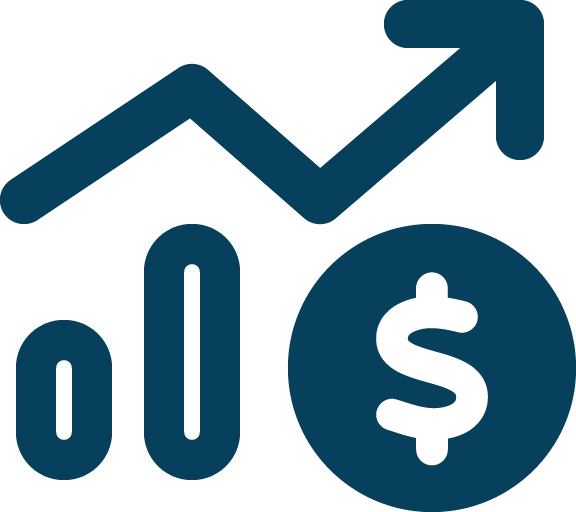 Navy Rising Chart Icon